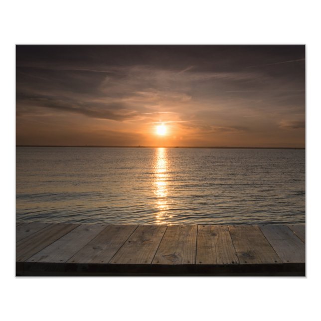 Solnedgång av docka fototryck (Framsidan)