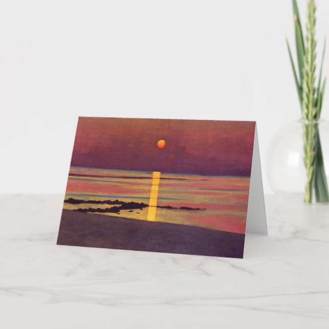 Solnedgång (av Félix Vallotton) Kort (Framsida)