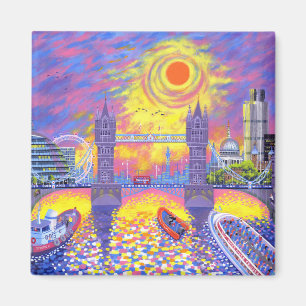 Solnedgång: Bassäng av London 2013 Magnet