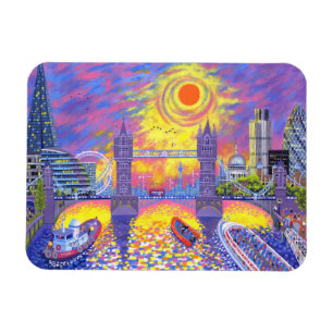 Solnedgång: Bassäng av London 2013 Magnet