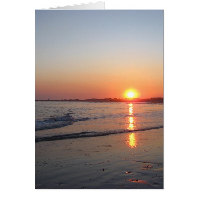 Solnedgång * Beach Hälsningskort (Framsidan)
