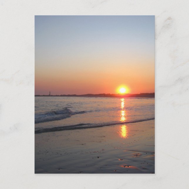Solnedgång * Beach Vykort (Framsida)