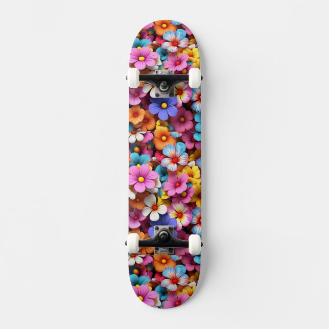 Solnedgång Berg Landskapsutsikt Skateboard (Framsida)