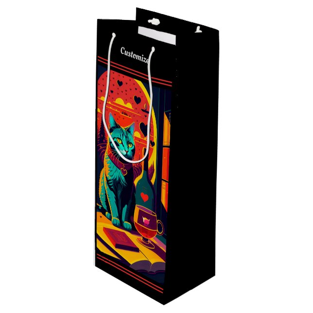 Solnedgång, Bokar och Vin (Framsidan Vinklad)