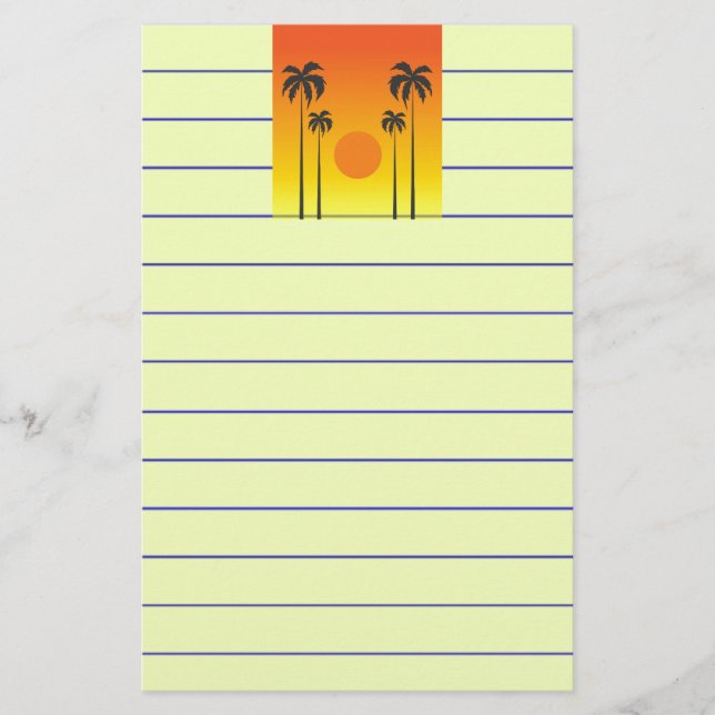 Solnedgång Brevpapper (Framsida)