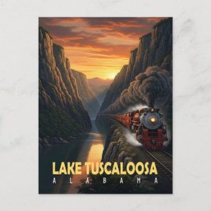 Solnedgång Canyon – Lake Tuscaloosa, Alabama Vykort