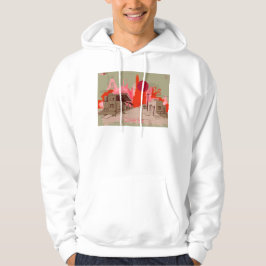 Solnedgång City bläck art Hoodie