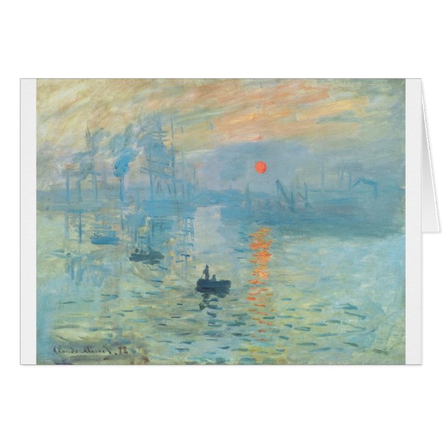 Solnedgång - Claude Monet Hälsningskort (Framsidan Horizontal)
