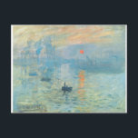 Solnedgång - Claude Monet Vykort<br><div class="desc">Denna berömda Claude Monet som målar det betitlade "intrycket",  var van vid myntar benämnaimpressionismen som sporrade en hel ny stil av konst.</div>