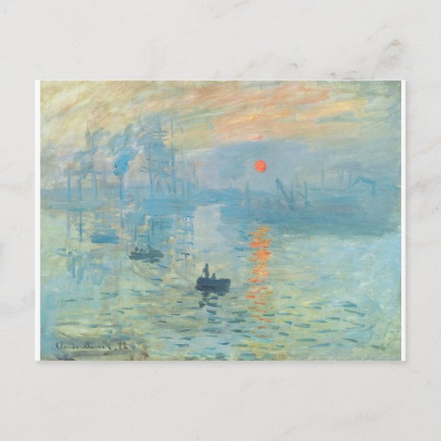 Solnedgång - Claude Monet Vykort (Framsida)