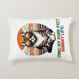 Solnedgång Coola Katt Prydnadskudde