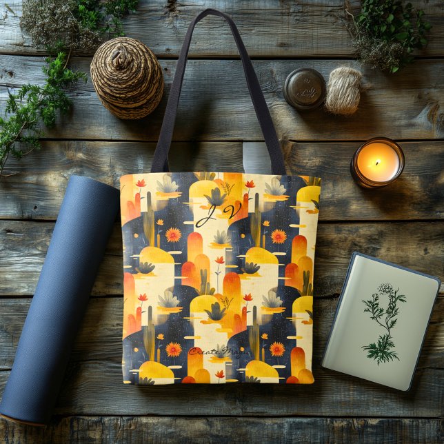Solnedgång Desert Scene Hälsa Tote Bag Tygkasse (Skapare uppladdad)