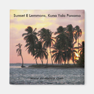 Solnedgång E Lemmons, Kuna Yala, Panama Magnet