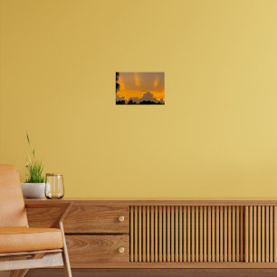 Solnedgång efter stormen - Moody liggande Poster