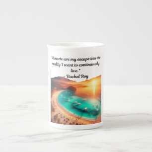 Solnedgång Escape-citat T-Shirt Benporslin Mugg