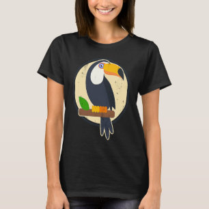 Solnedgång, fågeldjur exotiska växter, naturfåglar t shirt