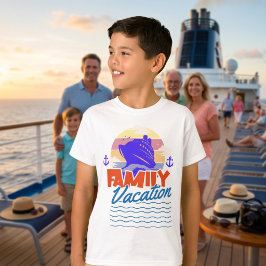 Solnedgång Familj Cruising Orange Barn T Shirt
