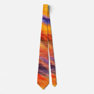 Solnedgång Färg Neck Tie Modern Abstract Design Slips