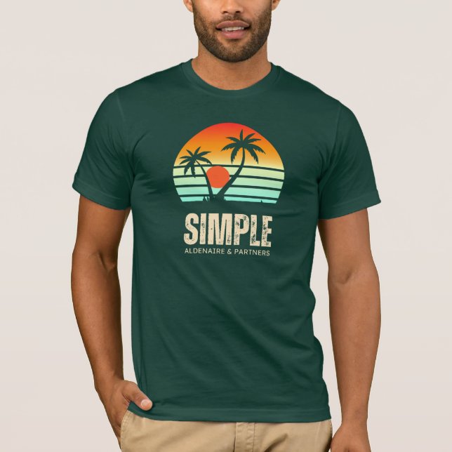 solnedgång färgrik t shirt (Framsida)