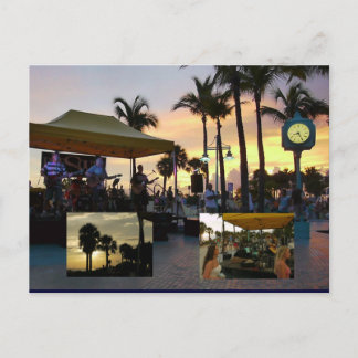 Solnedgång Firande-vykort - Fort Myers Beach Inbjudan Vykort