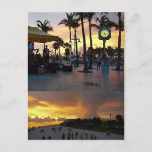 Solnedgång Firande-vykort - Fort Myers Beach Inbjudan Vykort