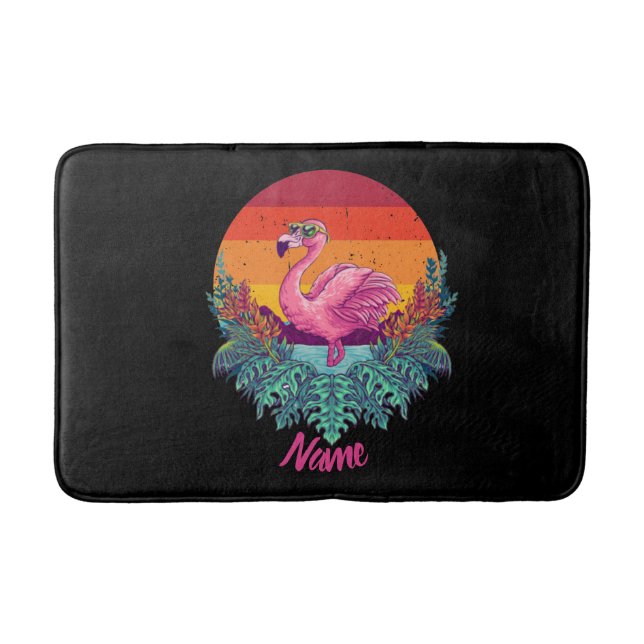 Solnedgång FLAMINGO   Badrumsmatta (Framsidan)