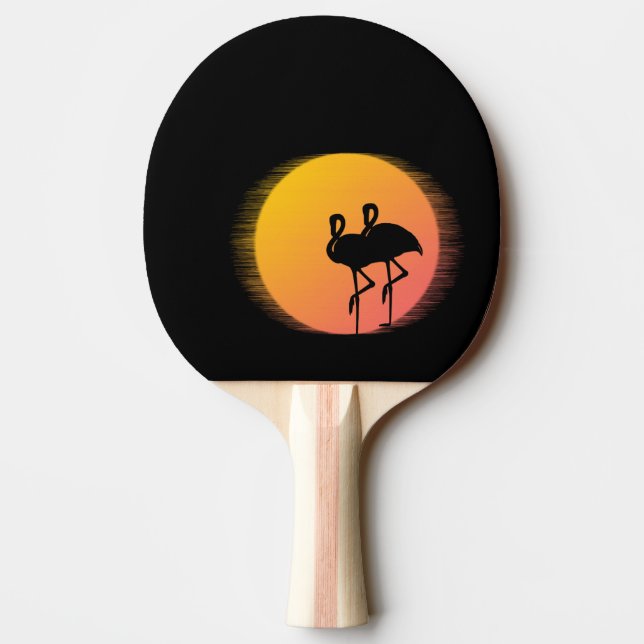 Solnedgång Flamingo Lugnhet Pingisracket (Baksidan)