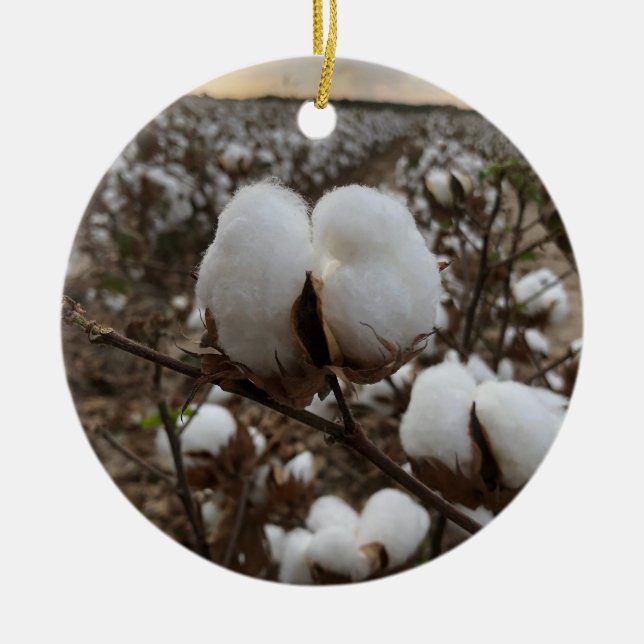 Solnedgång för bomull julgransprydnad keramik (Framsidan)