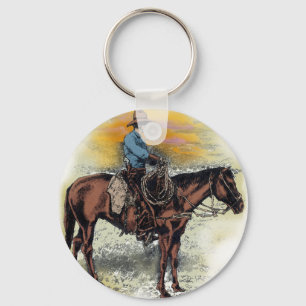 Solnedgång för Cowboy n Nyckelring
