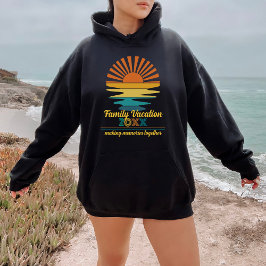 Solnedgång för familjens vänner i Anpassningsbarna Hoodie