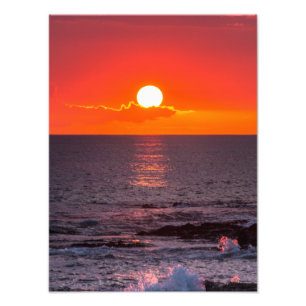 Solnedgång för hav för personligHawaii strand Fototryck