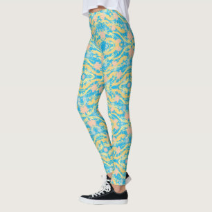 Solnedgång för Himlar-färgplatta Leggings