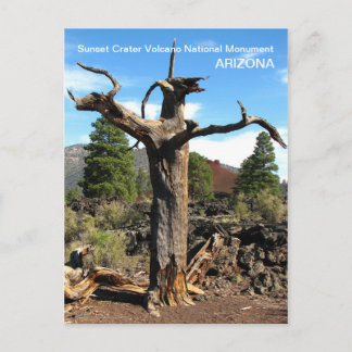 Solnedgång för kraterVolcano-vykort! Vykort