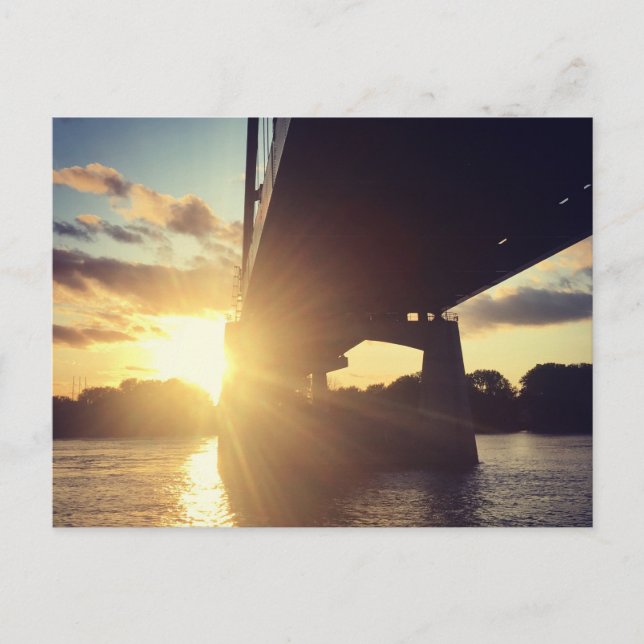 Solnedgång för mississippi vykort (Framsida)