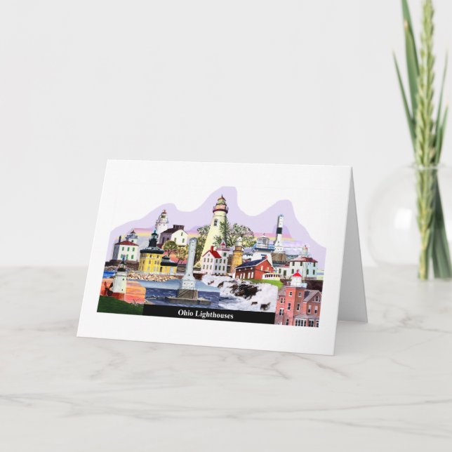 Solnedgång för Ohio ljusCollage Kort (Framsida)