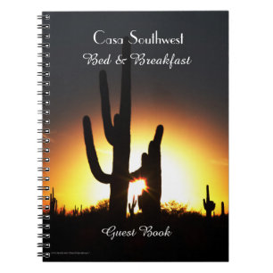 Solnedgång för Saguaro för säng- & för frukos Anteckningsbok