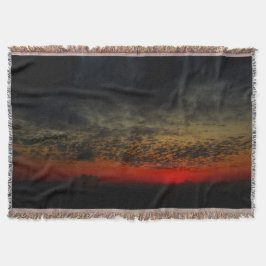 Solnedgång före stormen filt