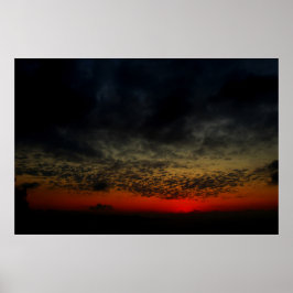 Solnedgång före stormen poster