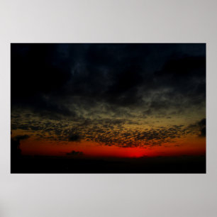 Solnedgång före stormen poster