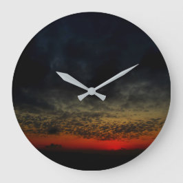 Solnedgång före stormen stor klocka