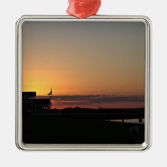 Solnedgång Foto Ornament  (Framsidan)