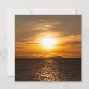 Solnedgång, fotokort för Sjölandskap