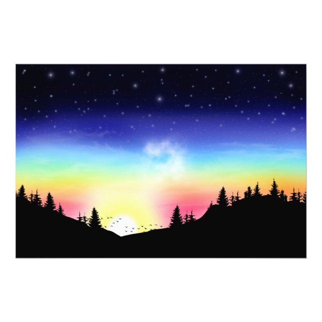 Solnedgång Fototryck (Framsidan)