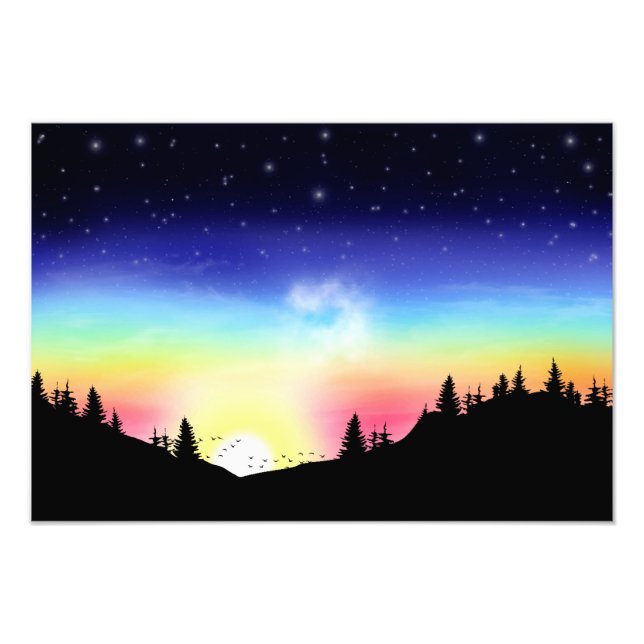 Solnedgång Fototryck (Framsidan)