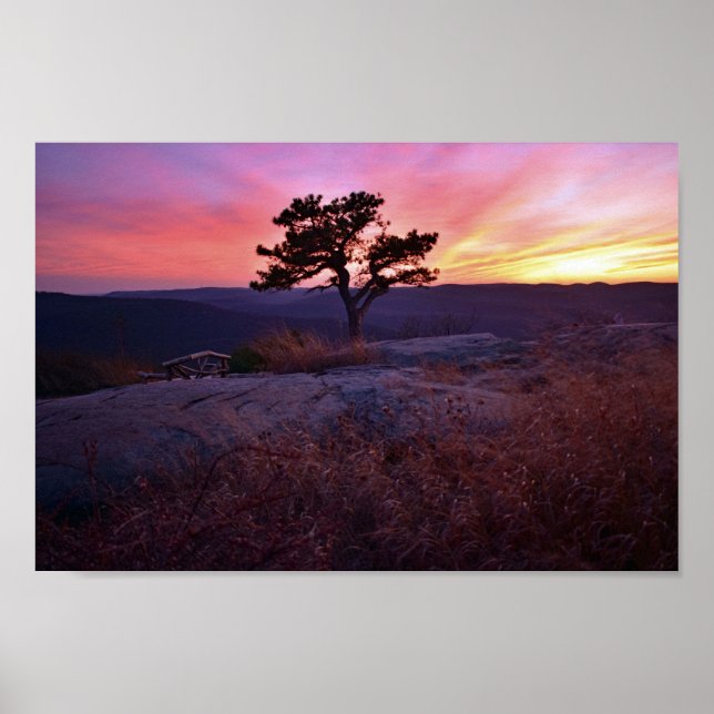 Solnedgång från Bear Mountain NY Poster (Framsidan)