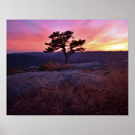 Solnedgång från Bear Mountain NY Poster