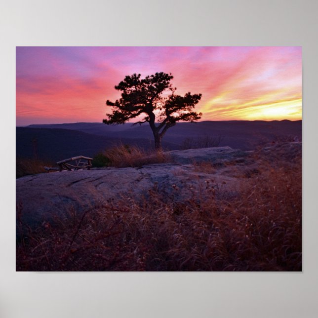 Solnedgång från Bear Mountain NY Poster (Framsidan)