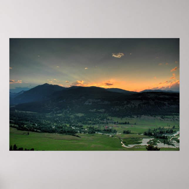 Solnedgång från Öster Poster (Framsidan)