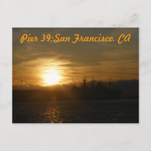 Solnedgång från Pier 39:San Francisco,CA vykort