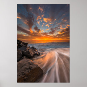 Solnedgång från Tamarach Beach Poster